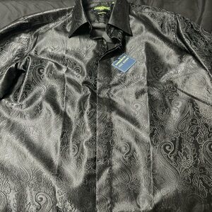 Men's Black Paisley Shirt